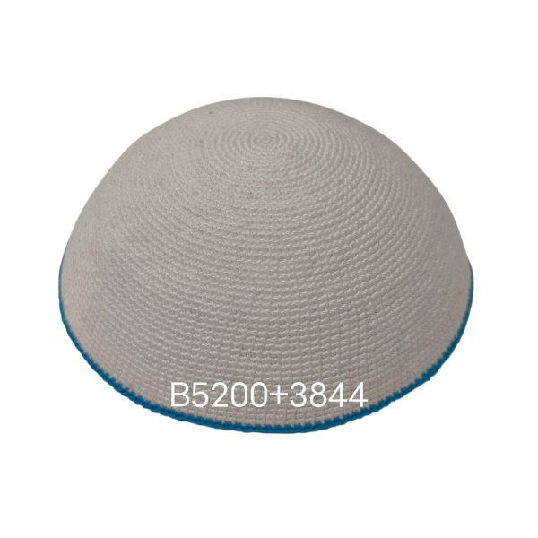 Customizable Design Handcrafted 100% Cotton DMC Thin Thread Knitted Kippah