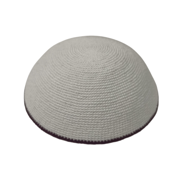 Customizable Design Handcrafted 100% Cotton DMC Thin Thread Knitted Kippah