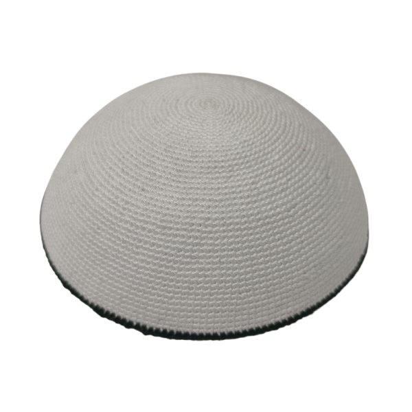 Customizable Design Handcrafted 100% Cotton DMC Thin Thread Knitted Kippah