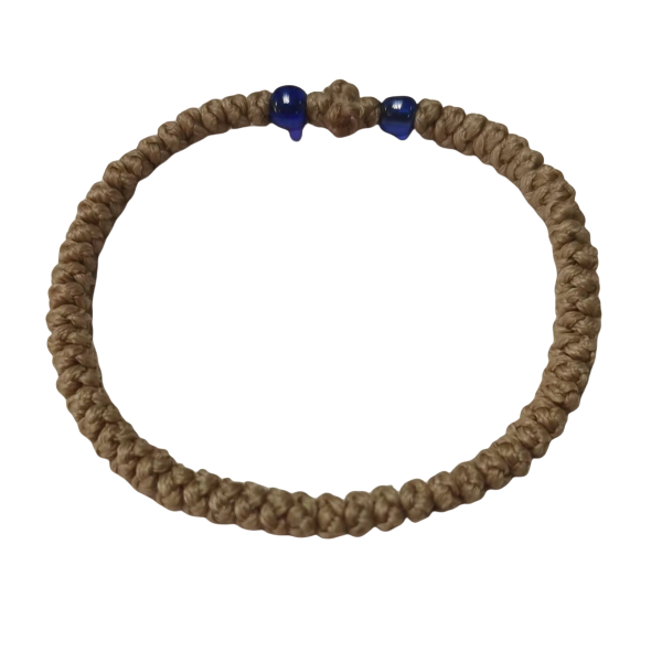 Factory Custom Orthodox Prayer Rope Bracelet for Kids, Brojanica, Komboskini, Chotki, Thin Waxed Thread Prayer Rope Bracelets fruit cream-coloured  and lucency beads