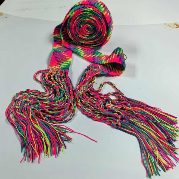 Factory Wholesale Handmade Blank Reyon Silk Gartel Strings, Gartel Ritual Belt, Hand Crochet Gartelused, Sprang Silk Gartels