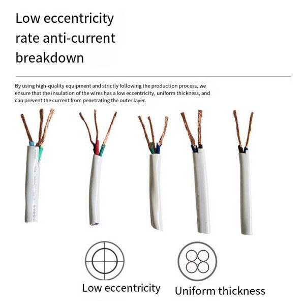Two-core RVV 2*1.5 square insulated wire specially for home decoration projects. Tianhongxiang two-core factory direct supply RVV wire. 1 roll sold.
