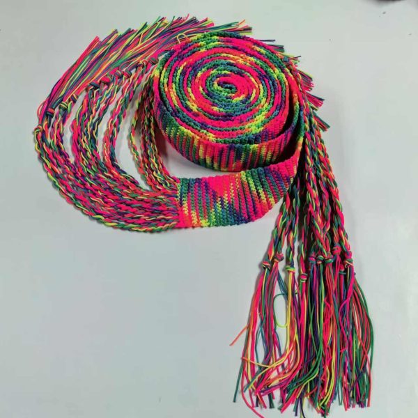 Factory Wholesale Handmade Blank Reyon Silk Gartel Strings, Gartel Ritual Belt, Hand Crochet Gartelused, Sprang Silk Gartels