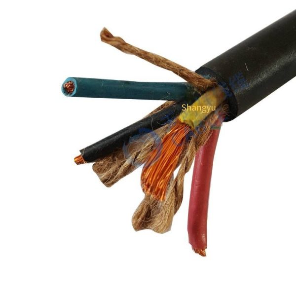 YC rubber-covered cable with 3 strands of 16mm² and 1 strand of 6mm². It is a low-voltage power cable for both household and industrial use. The cable is rubber waterproof insulated and made of copper wire. One roll is available.