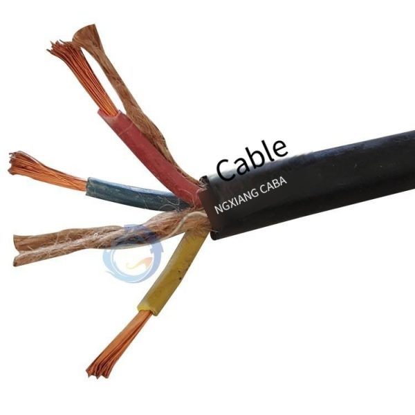 Copper core YC rubber sheathed wire 3*4 + 2*2.5. Workpiece rubber insulated purple copper wire. Medium and low voltage stable engineering wire. 1 roll of assembled batch.