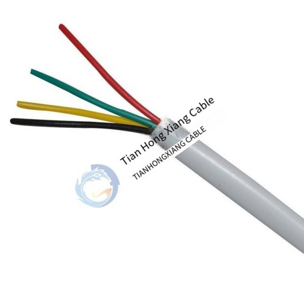 Tian Hong Xiang Safety 4*1.5 square RVV Soft Sheathed Cable - Certified Electrical Wire and Cable Manufacturer - Sold in 1 Roll
