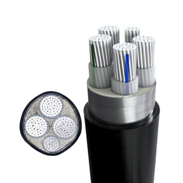 Armoured aluminum core cable YJLV22 3+1 3+2 4+1 core 95/120/185/240/300/400 square mm 10 meters minimum order quantity