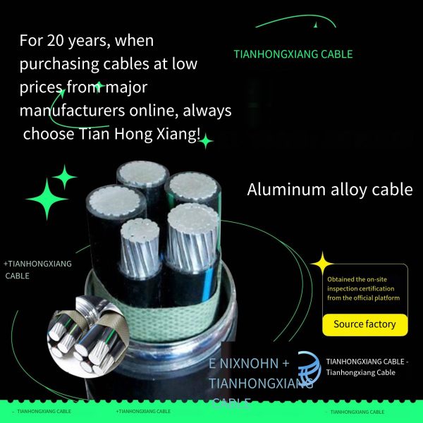 Aluminum alloy 4*50 + 1 high-voltage wire and cable YJLHV. Power industrial engineering manufacturer. Batch supply of power cables. Minimum order quantity: 100 meters.