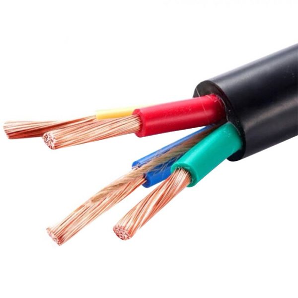 YC rubber-covered cable - 4*6 for medium and low voltage power - rubber-insulated power cable - copper wire, 1 roll per batch