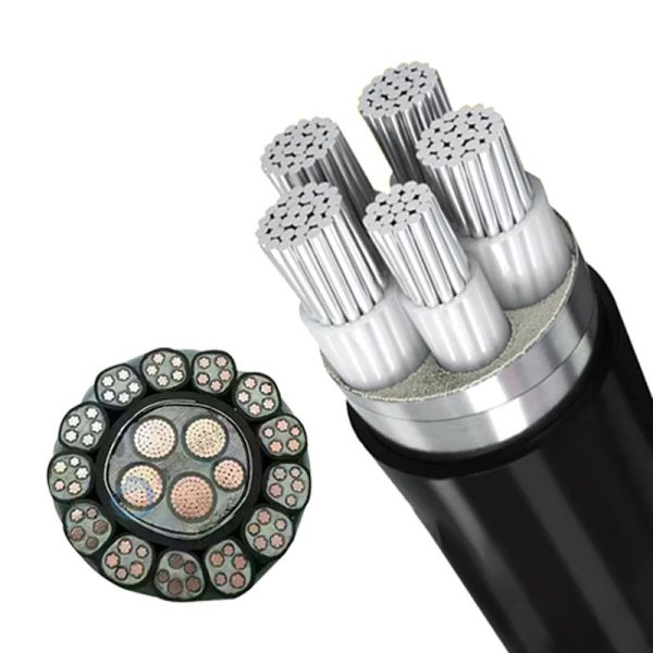 Factory wholesale rubber low-voltage aluminum-core cable YJLV 4*25 + 1*16 low-power model energy-saving aluminum cable, 50 meters minimum order quantity.