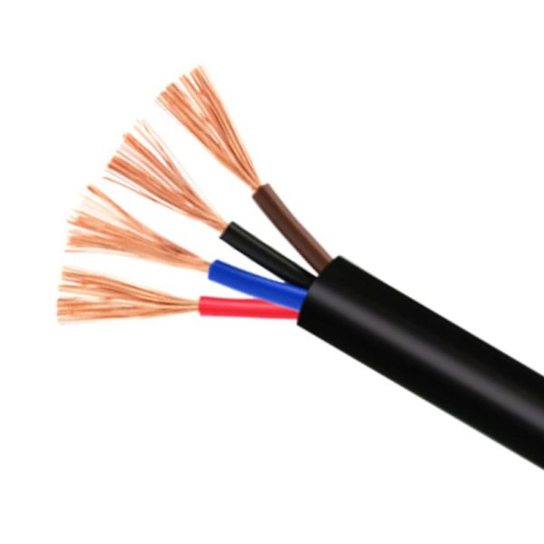 Good conductivity electrical wires. Engineering power four-core wires. 4*1.5 square copper wire core sheath, rolled up in a batch.