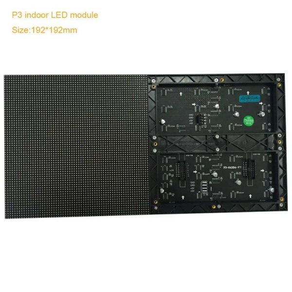 P3 192x192mm high-definition LED display module, LED screen panel, suitable for bars, KTVs, banquet halls. Minimum order quantity: 3 pieces.