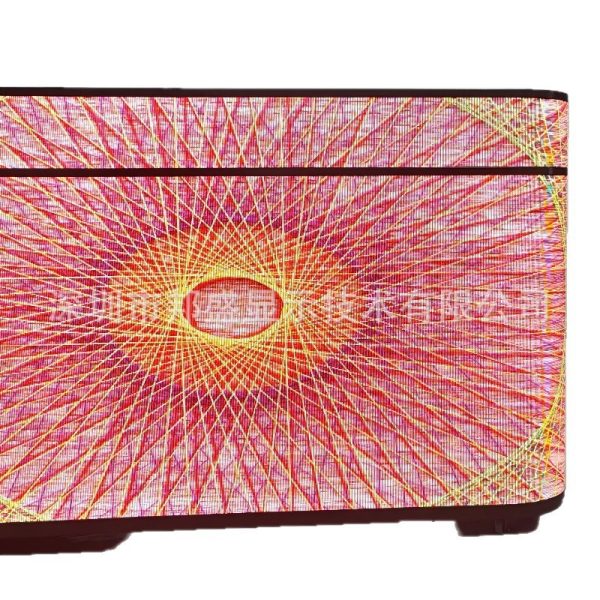 New high-definition indoor LED display screen, arc-shaped LED front desk exhibition stand screen, floor-standing flexible creative advertising screen