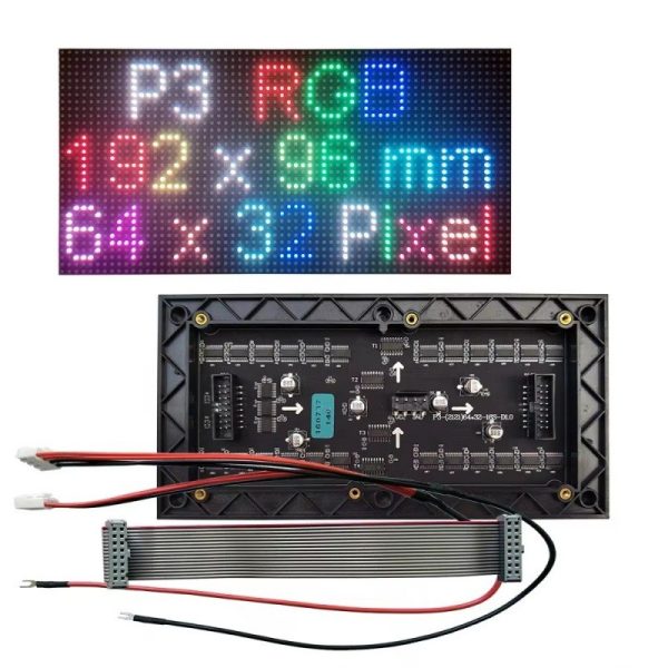 LED display module, unit board P3, 192mm x 96mm, high-definition LED panel, bar and KTV display equipment