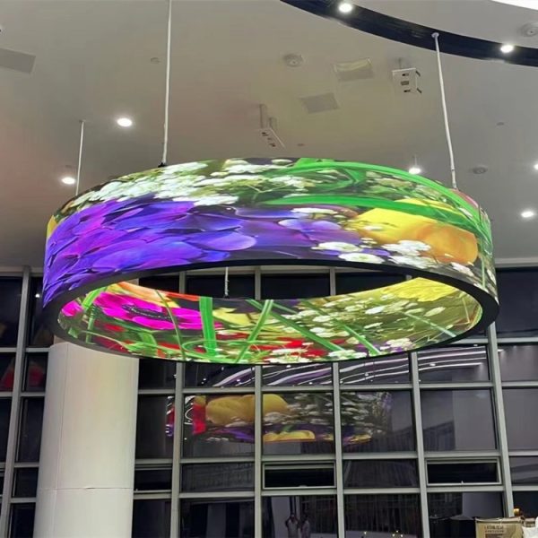 Flexible LED display screen soft module hotel shopping mall LED arc screen LED creative cylindrical exhibition hall screen P5 new model 1 piece minimum order