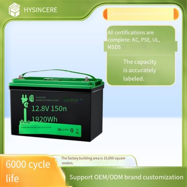 12.8V lead-acid battery replaced by lithium battery, 150Ah, lithium iron phosphate battery, Bluetooth display, solar energy storage lithium battery. Minimum order quantity: 20 pieces.