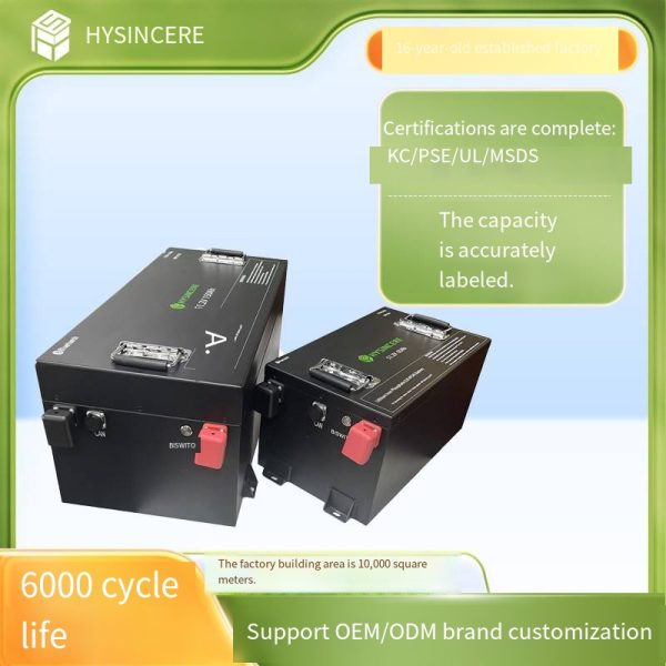 Golf cart battery: 51.2V, 65Ah, 105Ah, 150Ah. With Bluetooth and CAN. Battery for scenic low-speed vehicles. Minimum order quantity: 20 pieces.