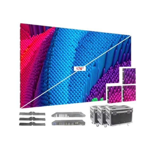 New commercial LED electronic advertising screen, quick-disassembly display screen for events, indoor stage background screen display. Minimum order quantity: 1 unit.