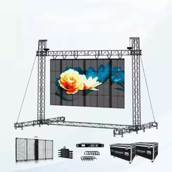 Full-color high-definition transparent rental screen, outdoor stage LED display screen, waterproof outdoor promotional billboard advertising screen.1 piece minimum order