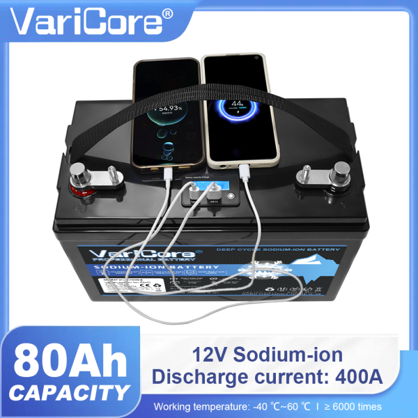 Sodium Ion Battery Cells 12v 80Ah A-class, Suitable for Boats, Golf Carts, RVs, Low Temperature Battery VariCore