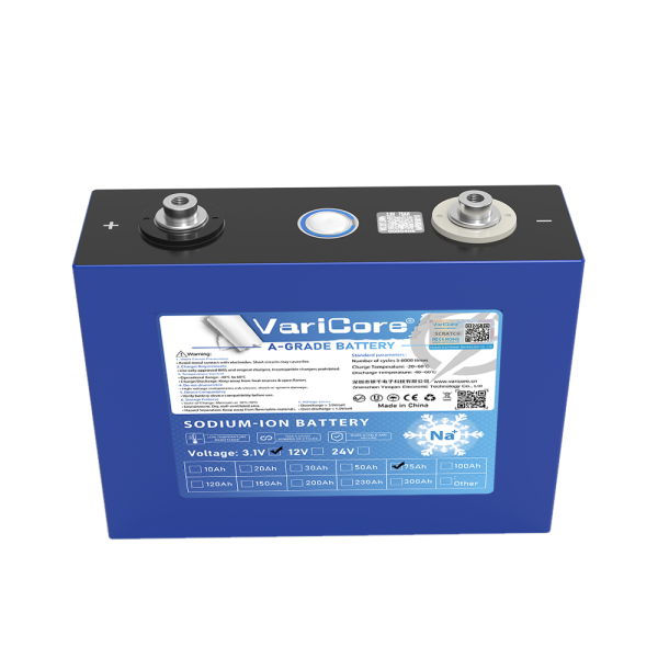 Sodium Ion Battery 3.1V 75Ah 6000 Cycles Low Temperature Na Ion Batteries for EV Storage Systems VariCore a Grade