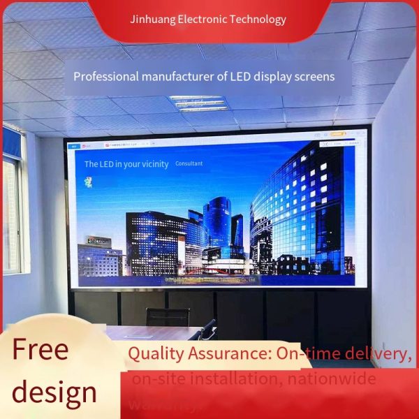 Indoor full-color led display screen P1.667 small-pitch conference room stage led display screen rental screen background screen
