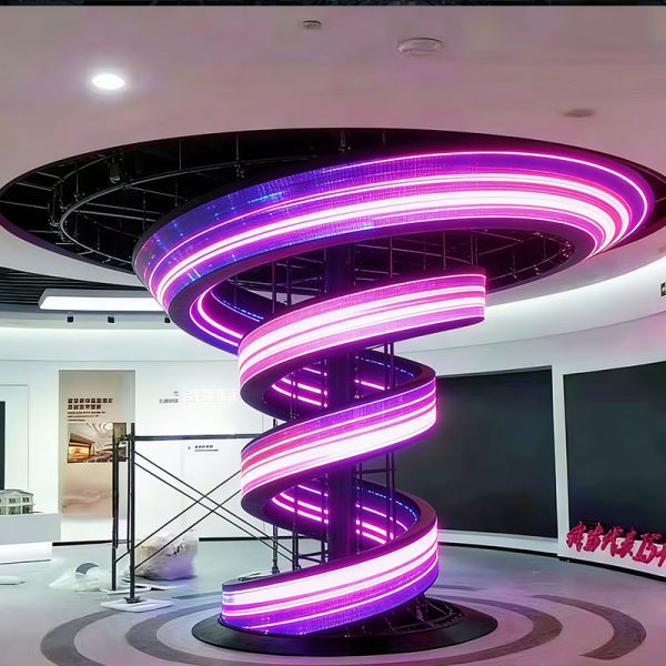 Fabrication Services Machining Services Cross-border led cylindrical display screen,circular arc-shaped flexible irregular indoor exhibition hall,high-definition large